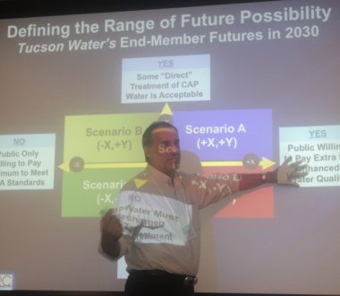 Reviewing the scenario matrix with Tucson Water staff